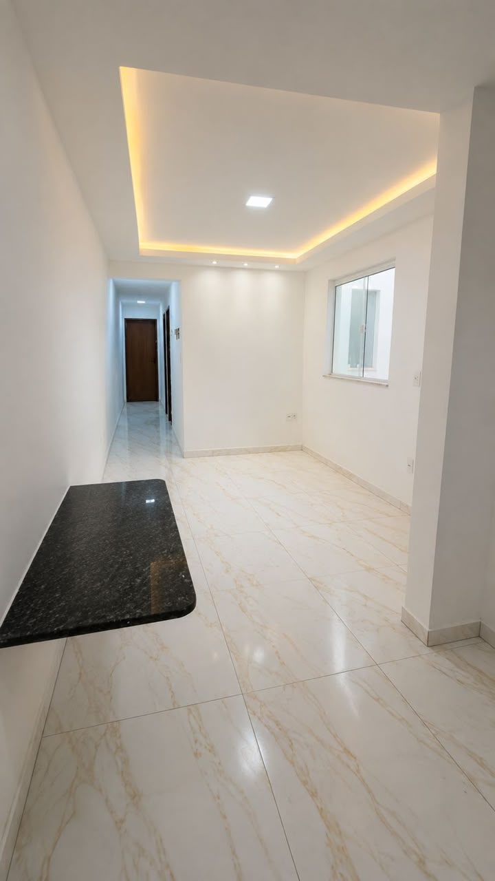 Sala integrada da casa pronta